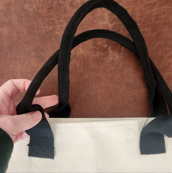 Canavs Tote Bag With Insprational Quote - Picture 4 of 5